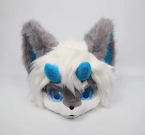 Fursuit Head With Two Horns Cosplay Furry